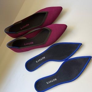 The Point magenta Rothy’s never worn new flats size 9.5